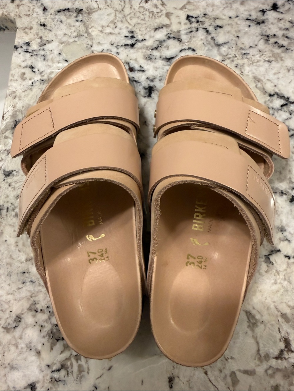 Birkenstock Uji Nubuck Sandals in Nude Blush